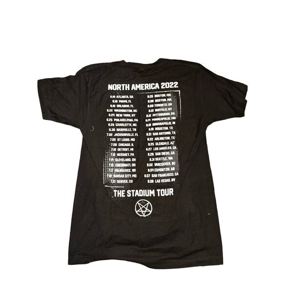Motley Crue North America 2022 The Stadium Tour Concert Mens T Shirt Size Small - Picture 2 of 3